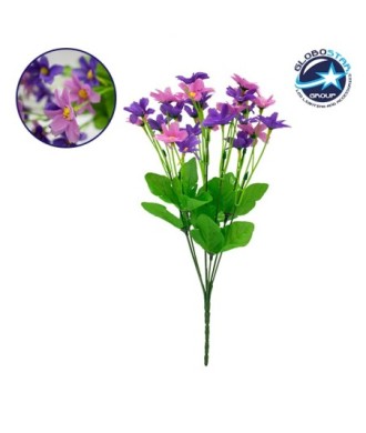 GloboStar® 09088 Τεχνητό Φυτό Διακοσμητικό Μπουκέτο Garden Cosmos Μωβ - Ροζ M20cm x Υ35cm Π20cm με 7 Κλαδάκια